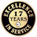 Excellence In Service Pin - 17 years